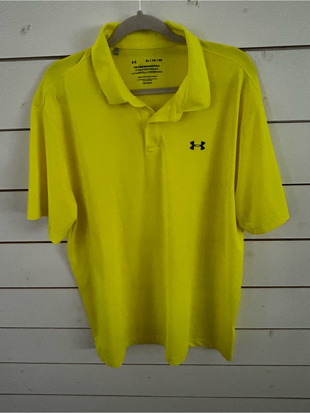 Under Armour Performance Polo Mens XL Bright Yellow